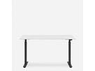 WRK21 Bureau Smart 160 x 80 cm, Hauteur réglable, Blanc uni / Noir
