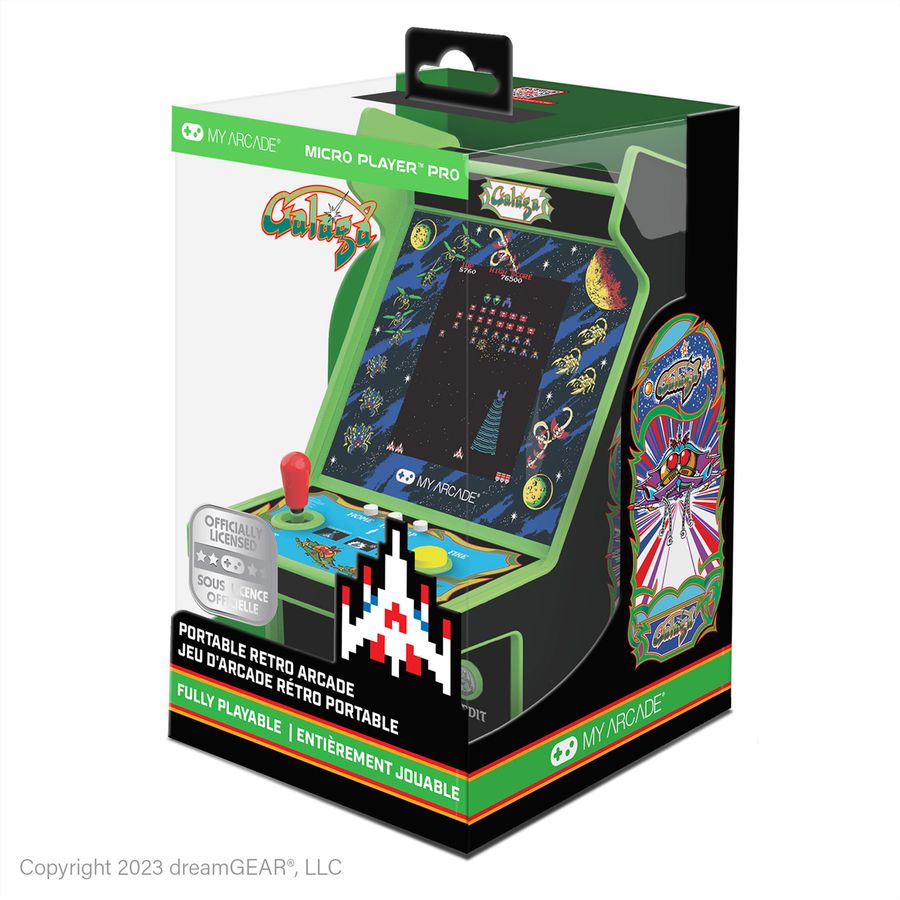My Arcade Galaga Micro Player Pro, Mini-Arcade, 2 Spiele, 2.75" Display