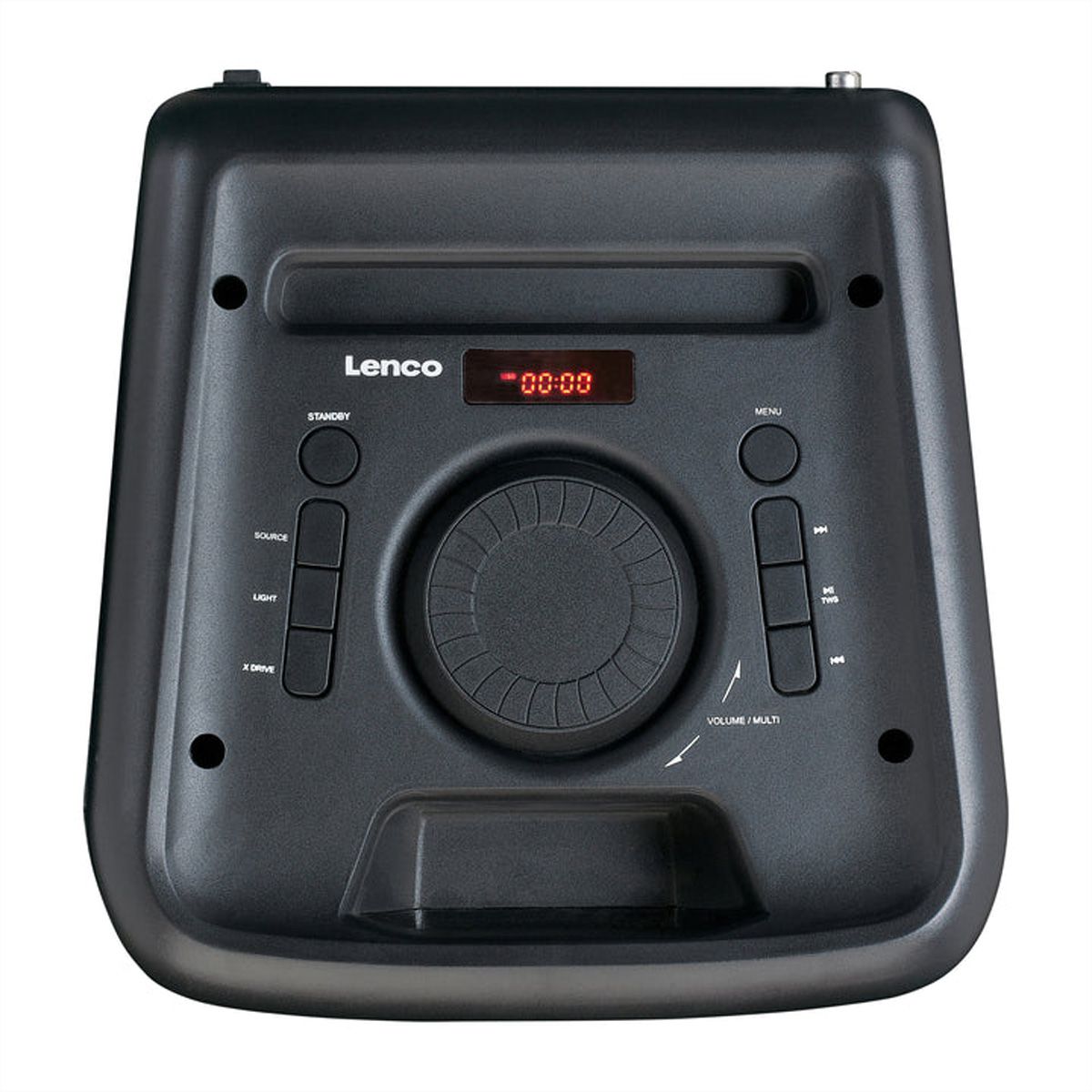 Lenco Lautsprecher PA-200BK schwarz, Licht und Akku