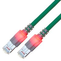 Cordon EasyLan DualBoot LED Cat.6 (Classe E) S/FTP, LSOH, turquoise, 0,5 m