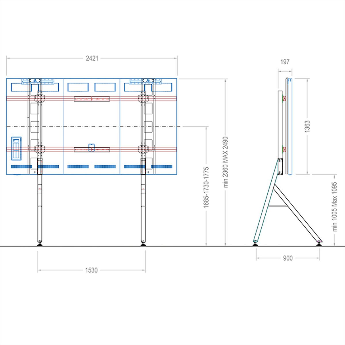 Hagor Standsystem Samsung IAB110", freistehend, schwarz
