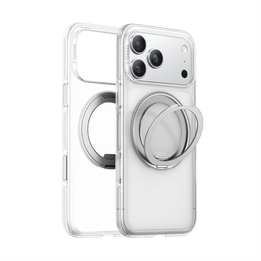 Torras Ostand R Fitness Case, iPhone 17 Pro, MagSafe, transparent