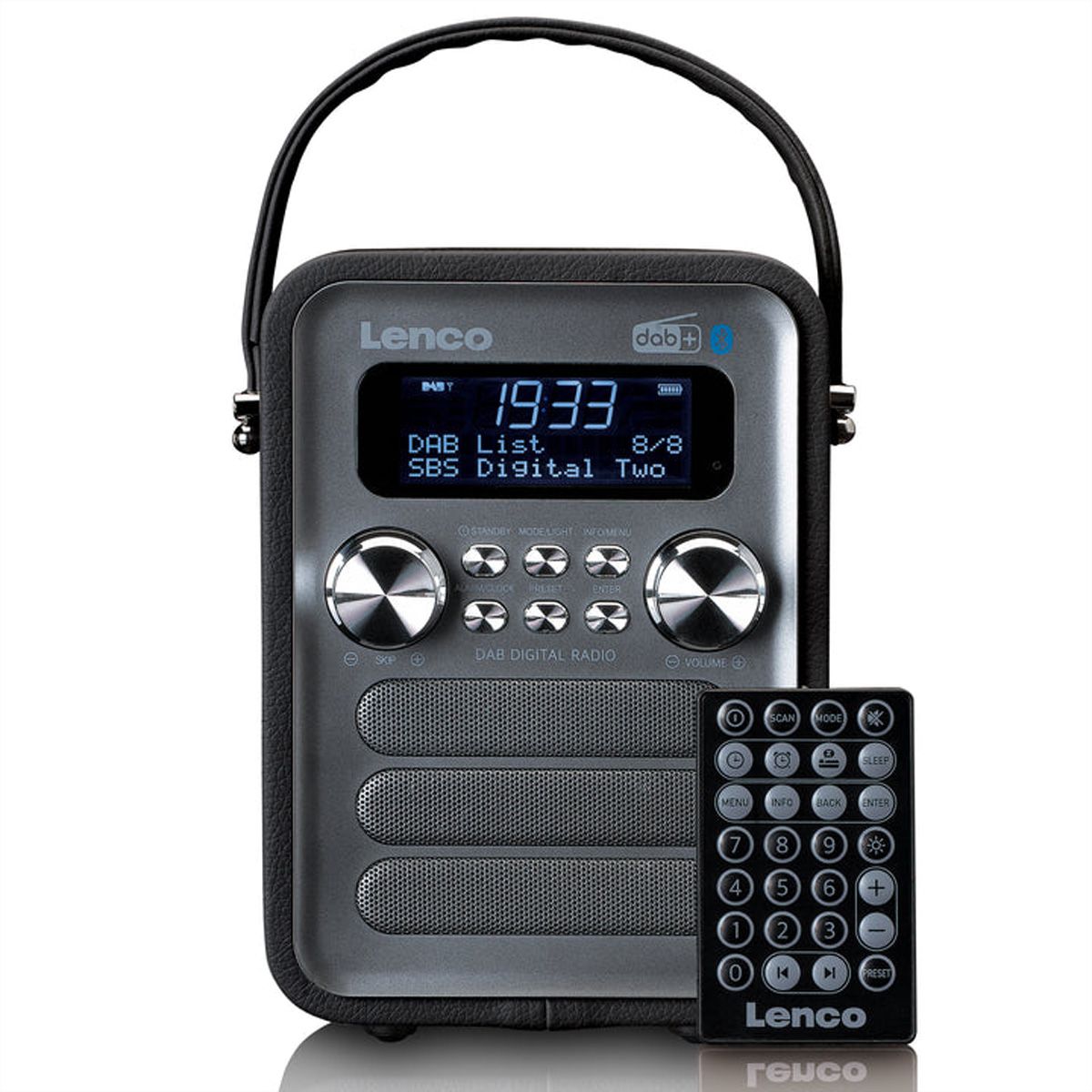 Lenco DAB+ Radio PDR-051BKSI, BT, USB, SD, RC, aufladbare batterie