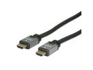 ROLINE HDMI High Speed Kabel mit Ethernet, ST-ST, schwarz / silber, 2 m