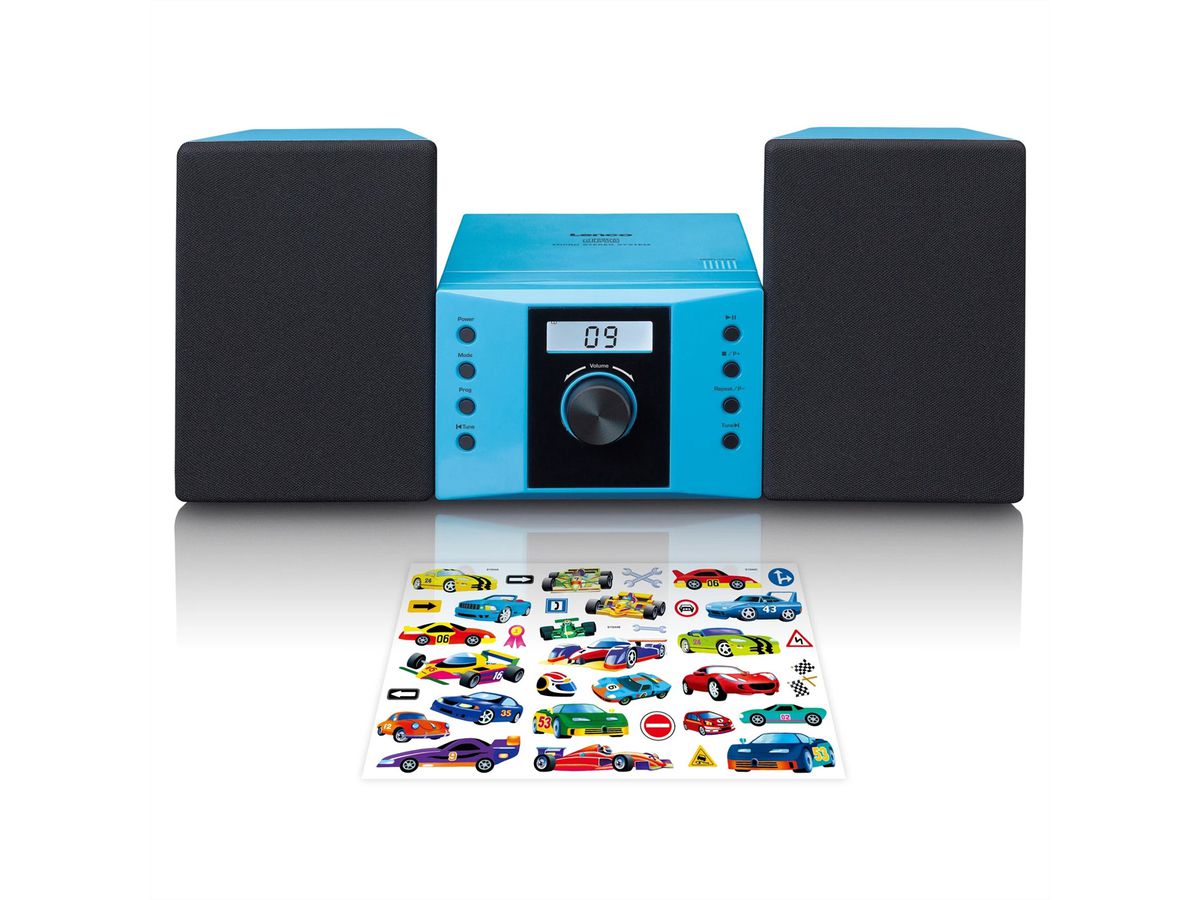 Lenco Stereoanlage MC-013BU, blau, CD/CD-R/CD-RW/FM, Stereo