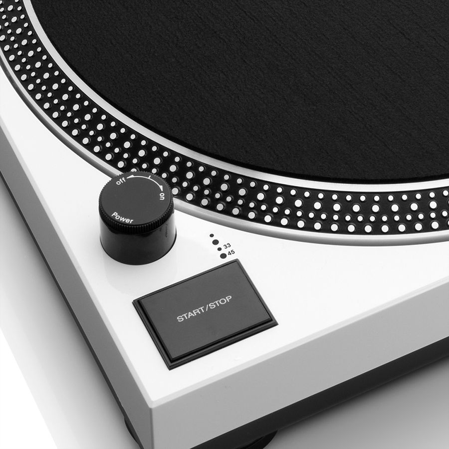 Lenco Platine vinyle L-3810WH, blanc