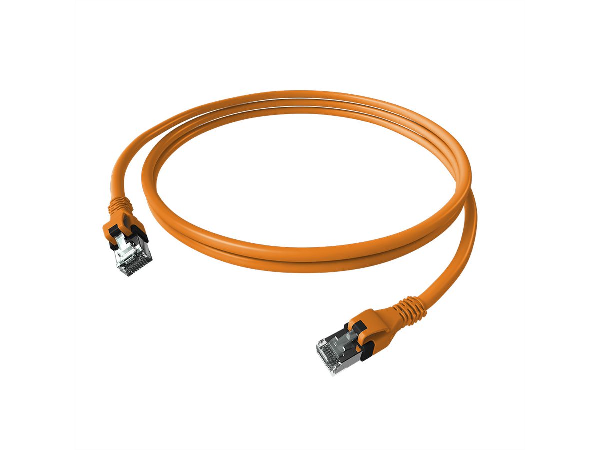 Cordon EasyLan DualBoot PushPull IP20, Cat.6A (Classe EA), S/FTP, orange, 5 m