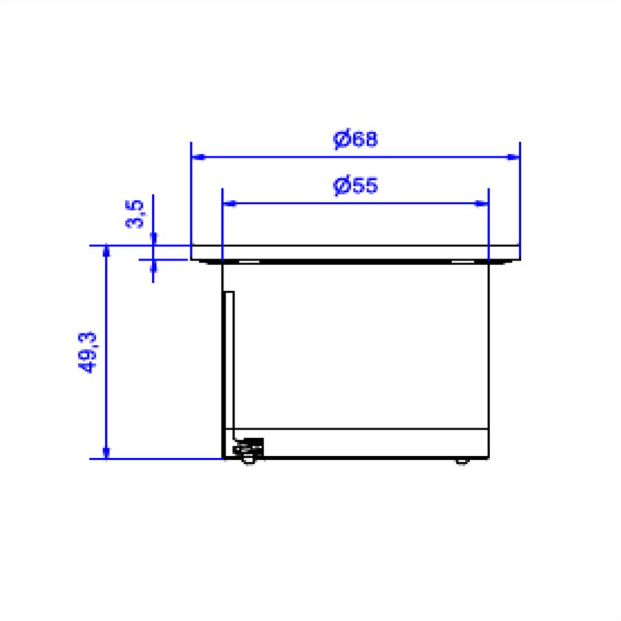 BACHMANN PIX 1xCM RAL9010 Anneau décoratif aspect inox