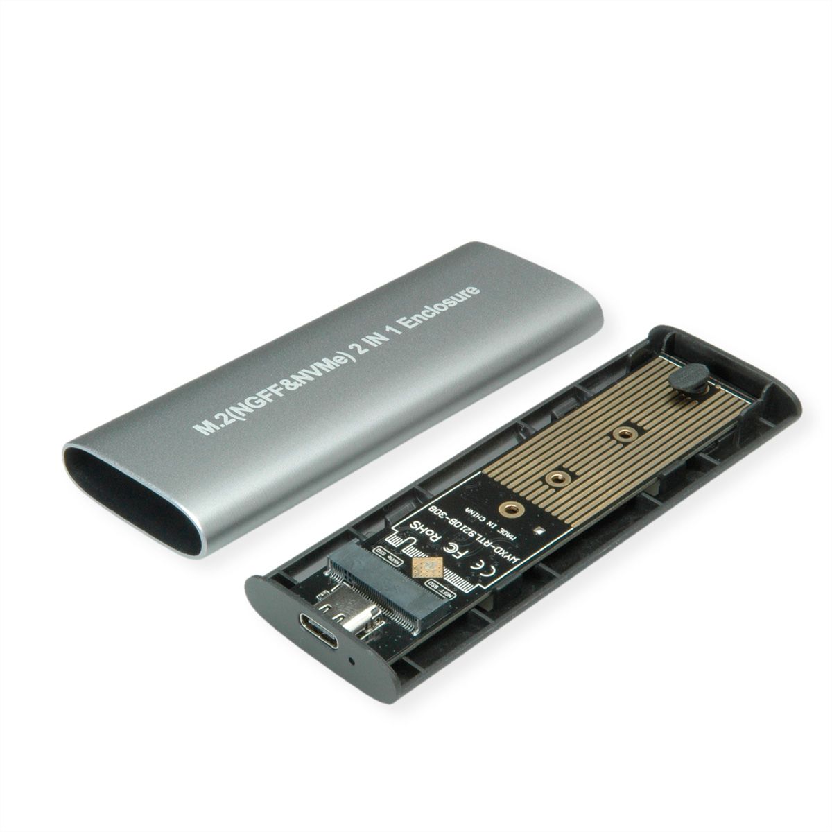 VALUE Boîtier externe SSD, M.2, NVMe - USB 3.2 Gen 2 type C