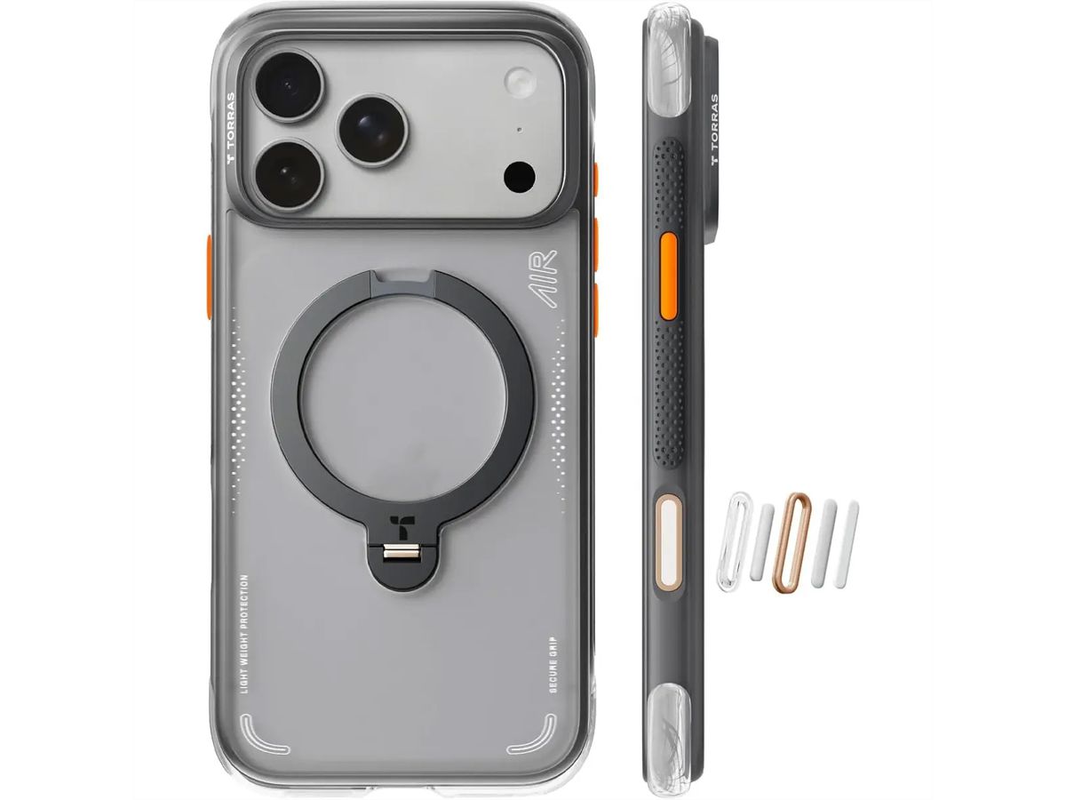 Torras Ostand Q3 Air Schutzhülle, iPhone 17 Pro, MagSafe, schwarz