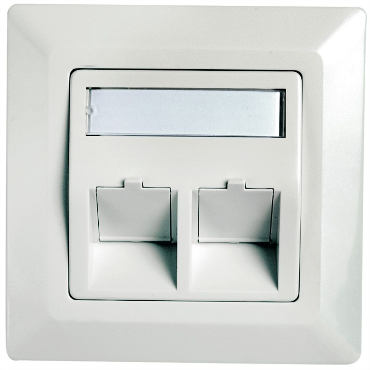 TELEGÄRTNER Module pour embase blanc, 2 prises