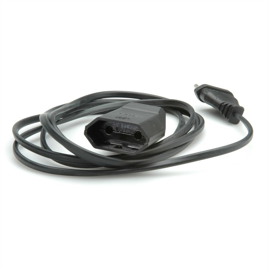 BACHMANN Euro-Verlängerung 230V/2,5A, schwarz, 2 m