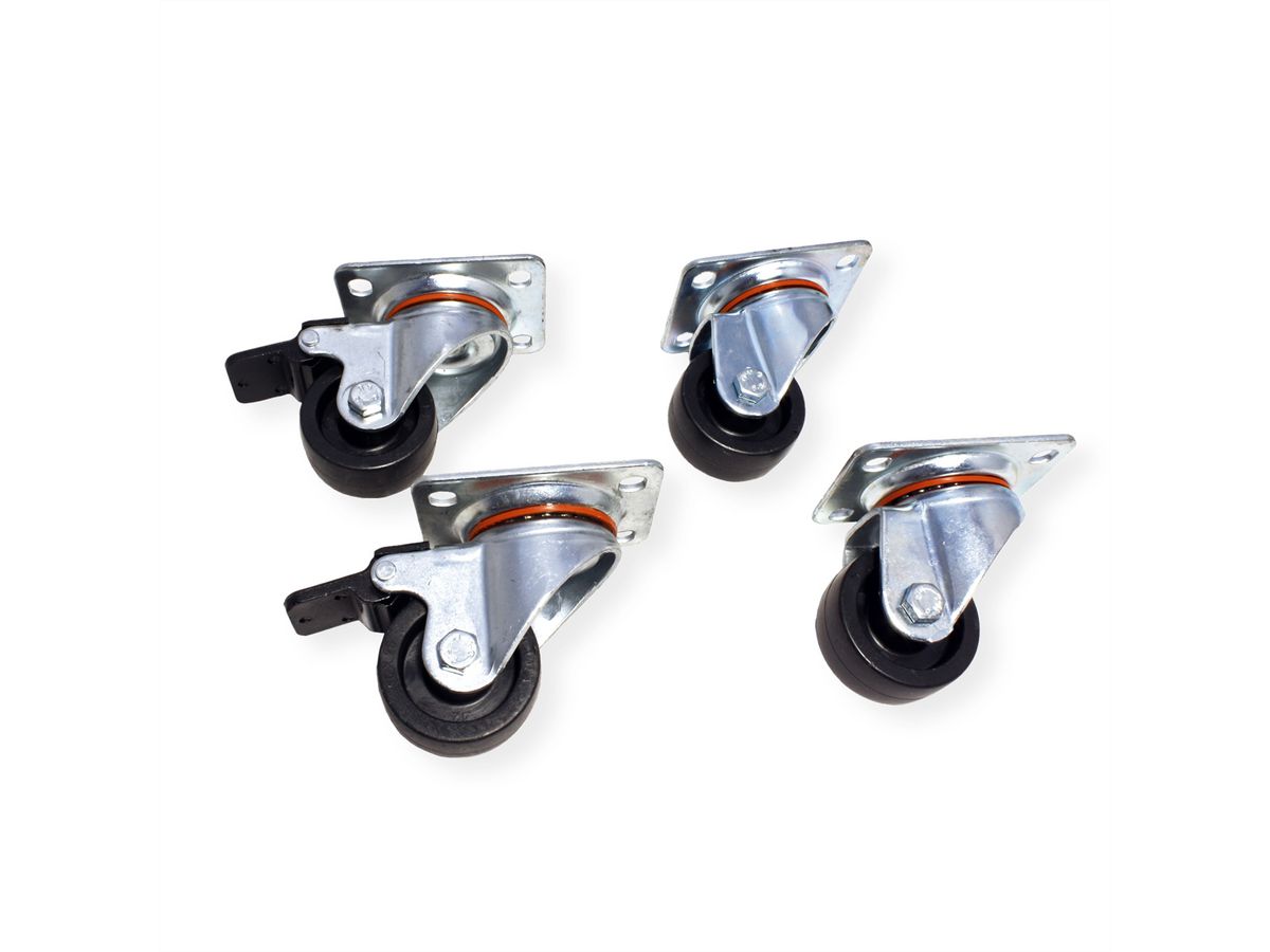 ROLINE Roulettes pour baie serveur/réseau, 250 kg