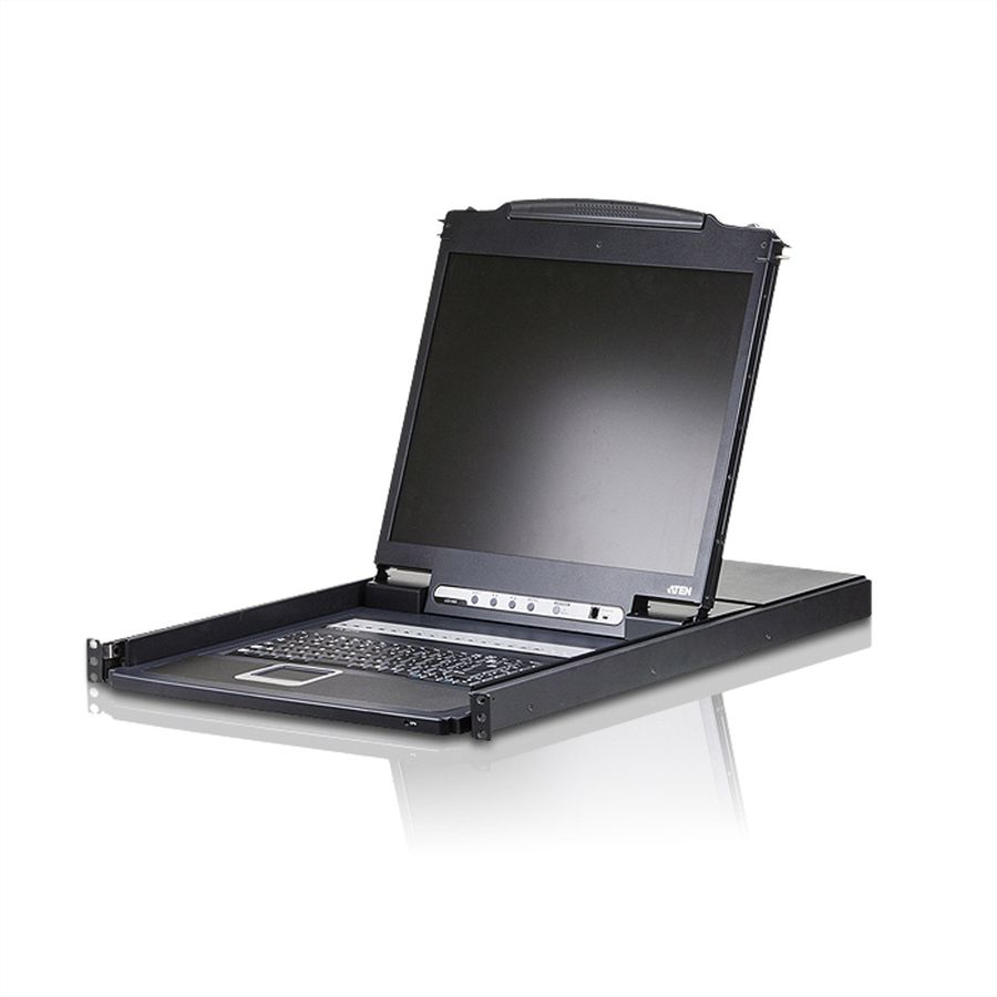 ATEN CL1316N KVM-Switch, 48cm TFT, VGA, PS/2-USB, 16 Port, ES-Layout