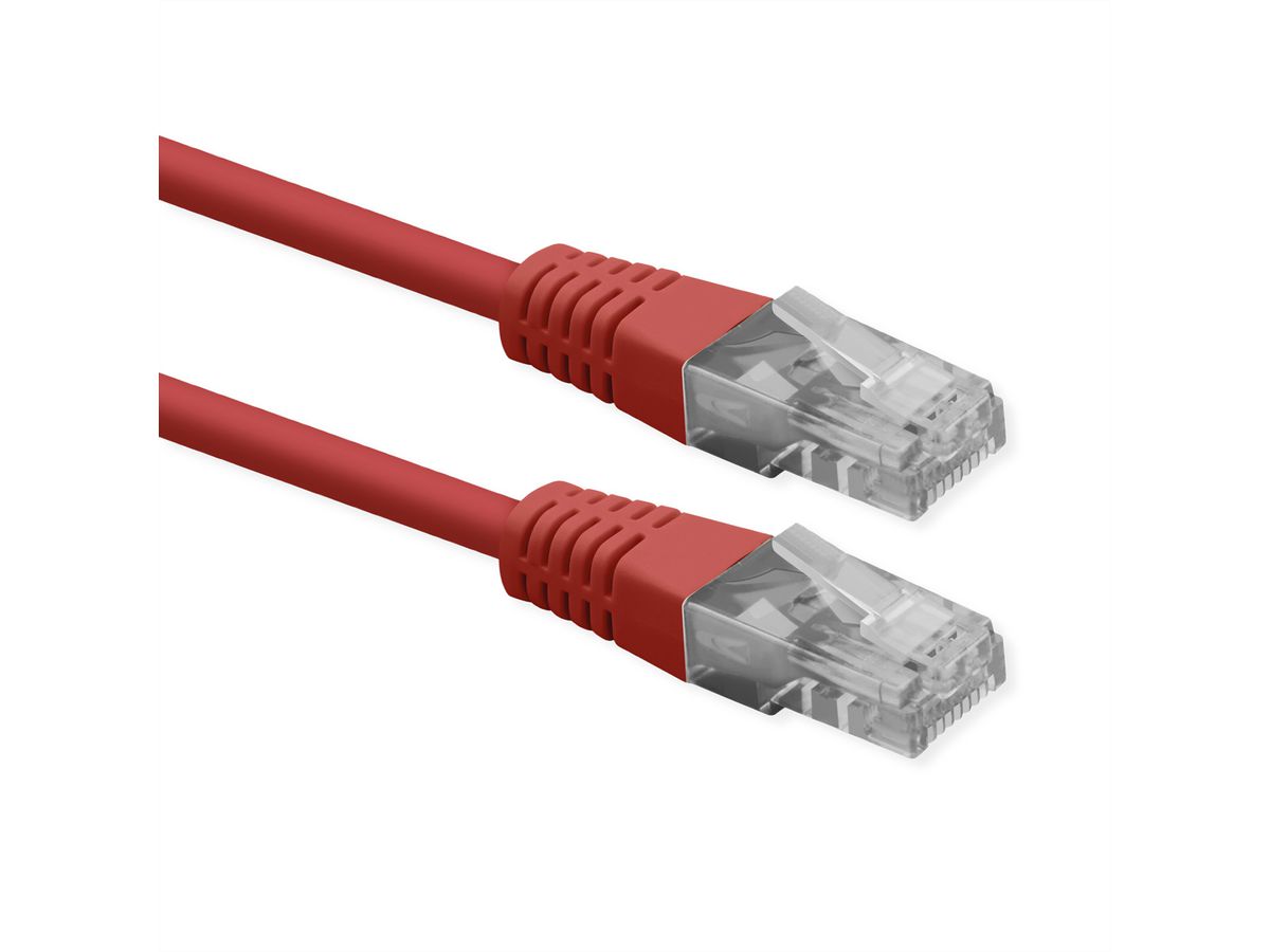 ROLINE Cordon Cat.6 (Classe E), UTP, PoE, rouge, 2 m