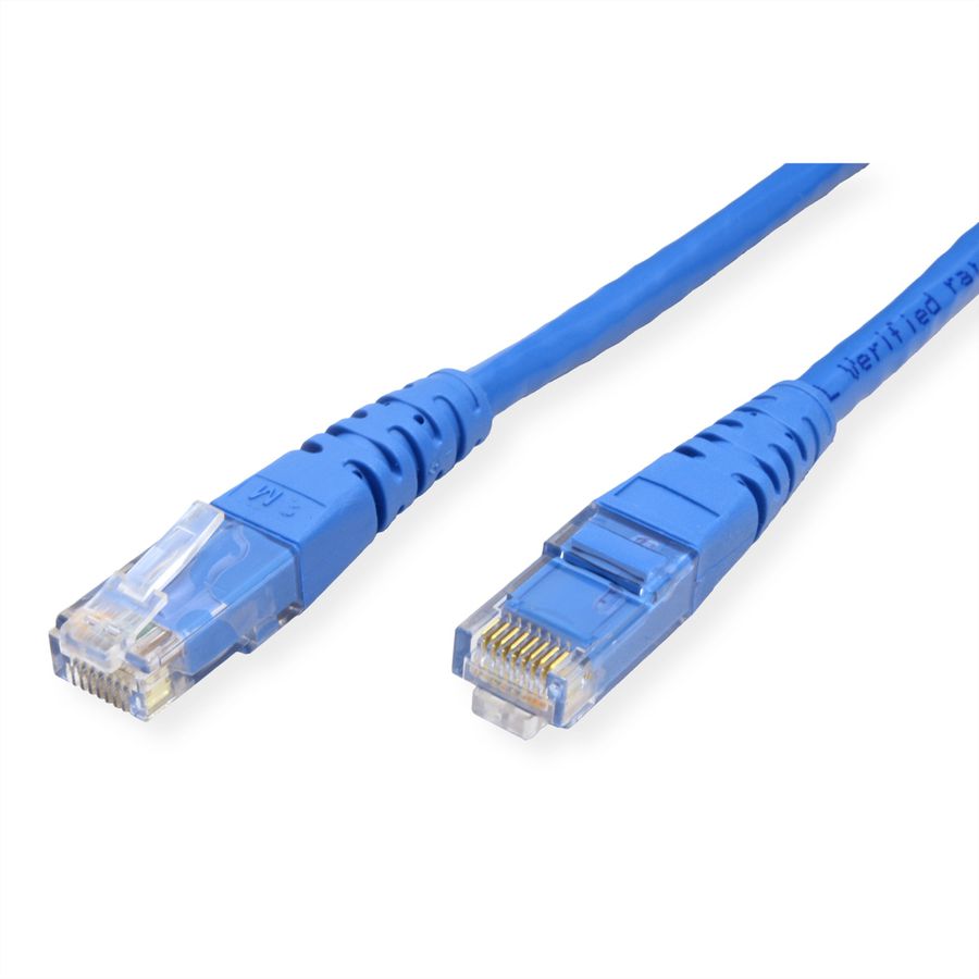 Cordon ROLINE Cat.6 (Classe E) UTP, bleu, 0,3 m