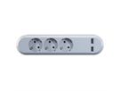 BACHMANN SMART Steckdosenleiste 3x Schutzkontakt, 2x USB Charger 5VDC 3,1 A, weiß
