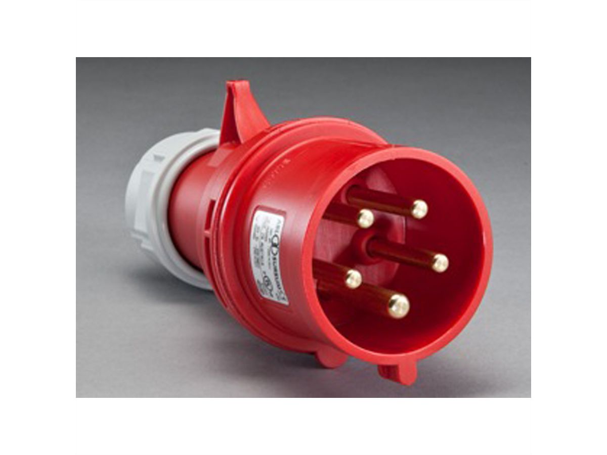BACHMANN BN0500 19" PDU 1HE 24xC13 6xC19, 6x Schutzkontakt, Leistungsmessung, Anschluss CEE 3x 16A, rot