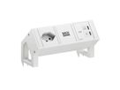 BACHMANN DESK2 white 1xCH 90°, 1xUSB C/C 65W L=0,2m RAL9010