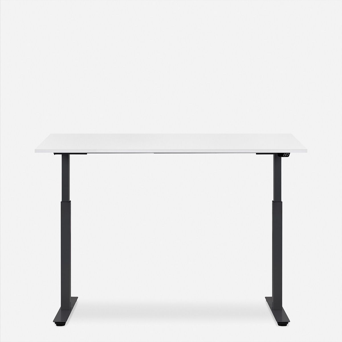 WRK21 Bureau Smart 180 x 80 cm, Hauteur réglable, Blanc uni / Noir