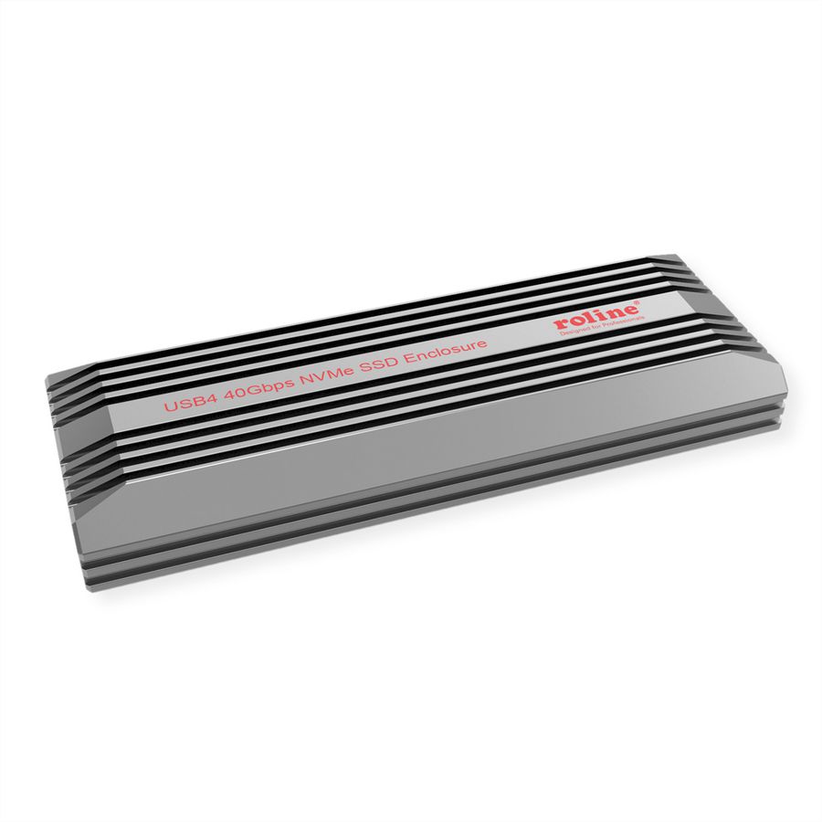 ROLINE Externes SSD-Gehäuse, M.2, NVMe zu USB 4 Gen 3x2 Typ C