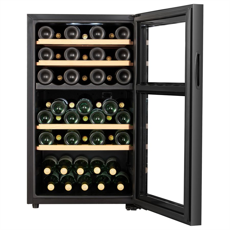 Climadiff Armoire à vin CEPAGE52DZF, Autonome, 2 zones. 52 bouteilles