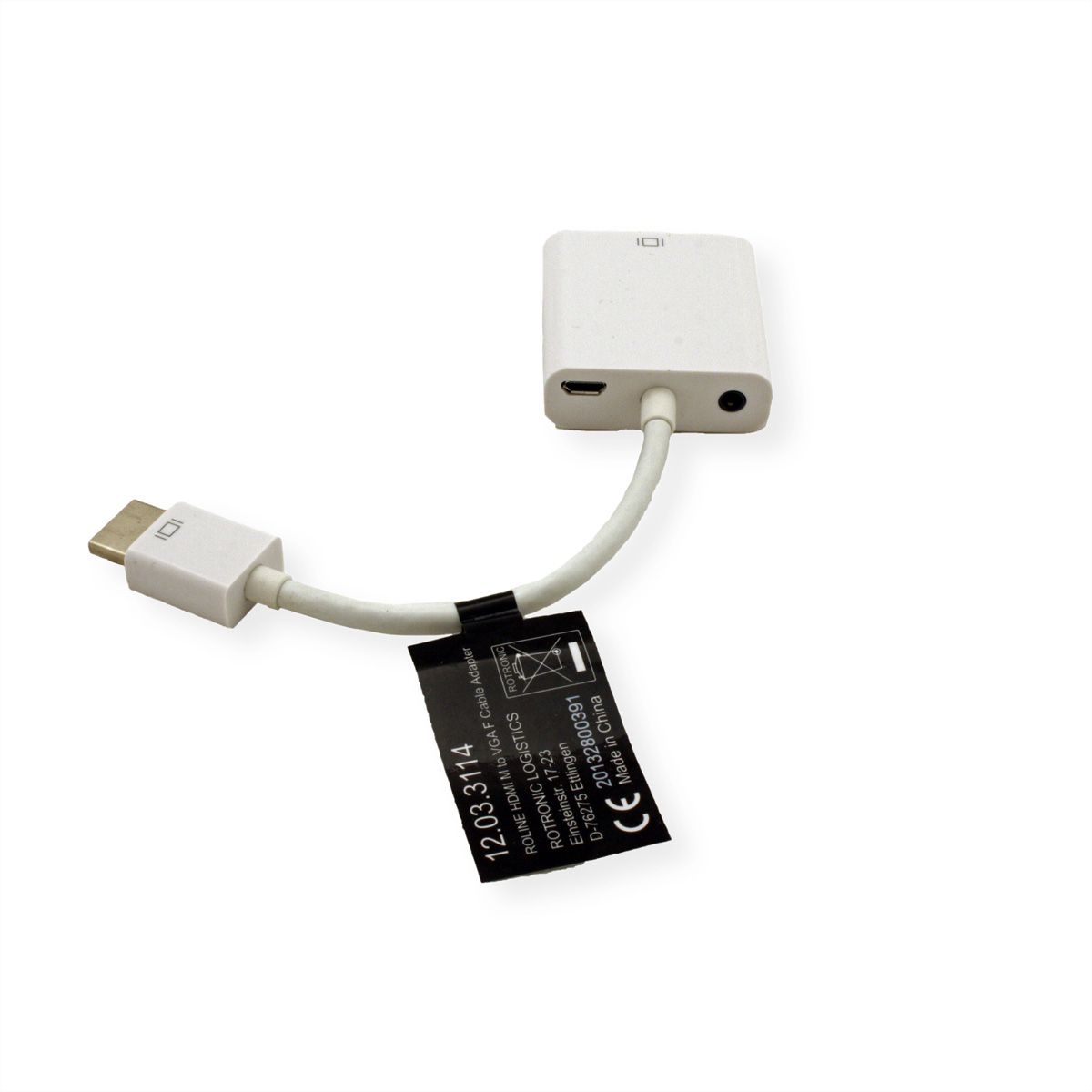 ROLINE Adaptateur HDMI-VGA, HDMI M-VGA F, 0,15 m