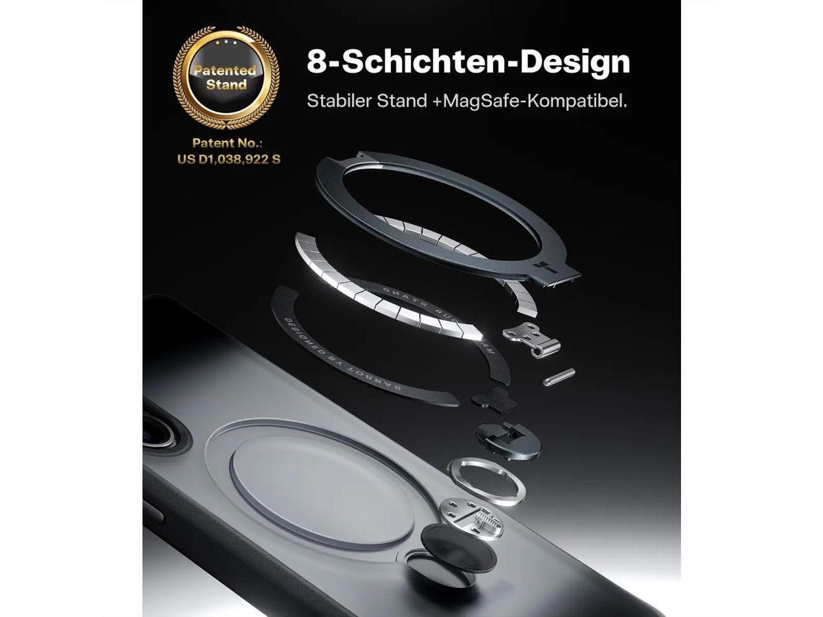 Torras Ostand 360° Spin Schutzhülle, Galaxy S26 Plus, noir