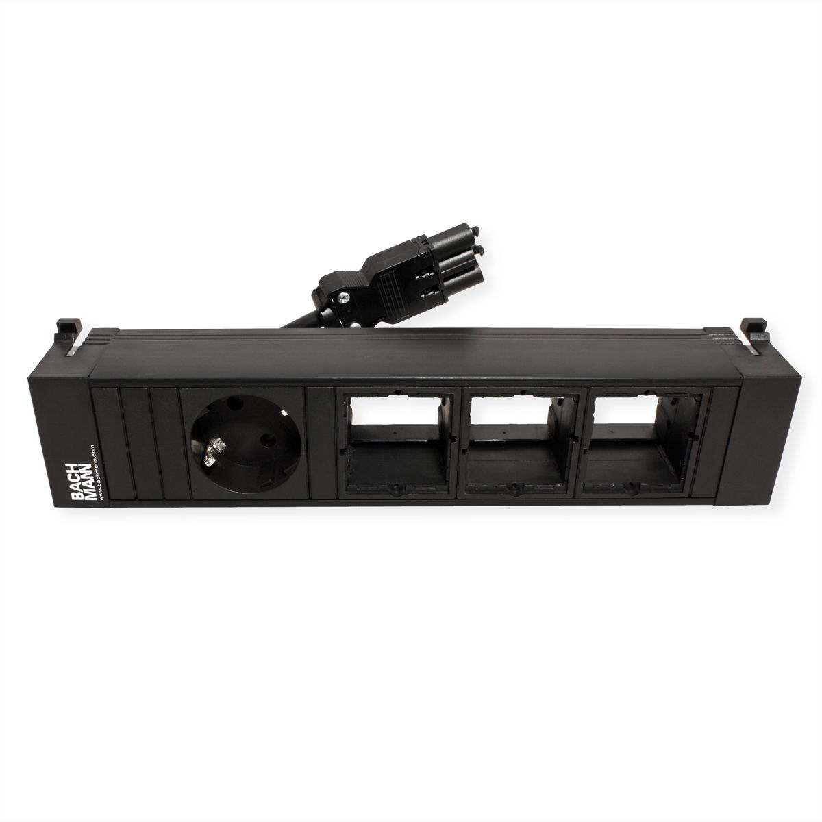BACHMANN POWER FRAME Medium 1x contact de protection 3x ABD, plastique, Chargeur USB 22W 1xABD 0,2m GST18 INOX