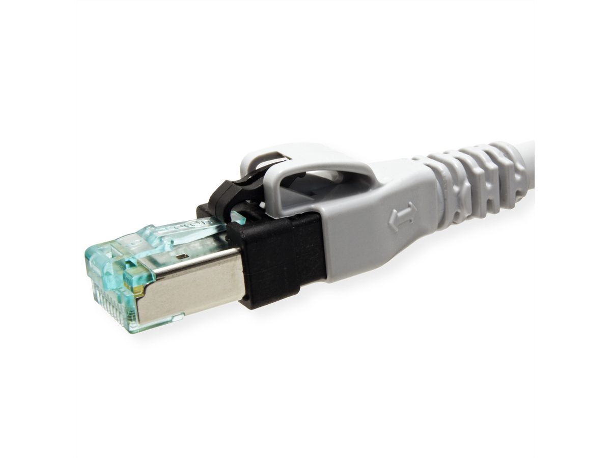 EasyLan DualBoot PushPull IP20 Patchkabel, Cat.6A (Class EA), S/FTP, grau, 5 m