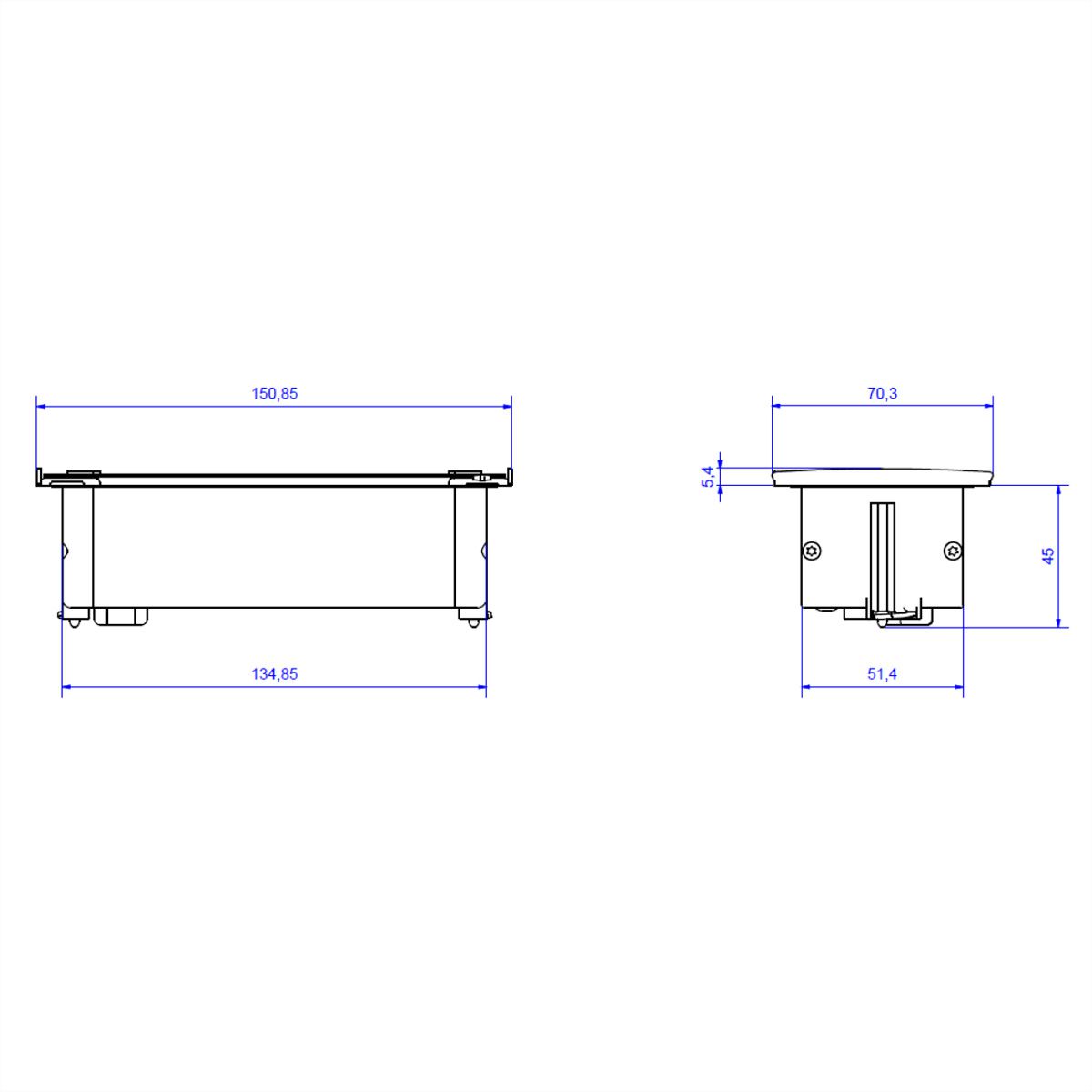 BACHMANN KAPSA X-Small 1x Schutzkontakt 1x USB Charger, GST18-Stecker