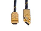 ROLINE GOLD Câble HDMI High Speed avec Ethernet, connecteur pivotable, Retail Blister, 2 m