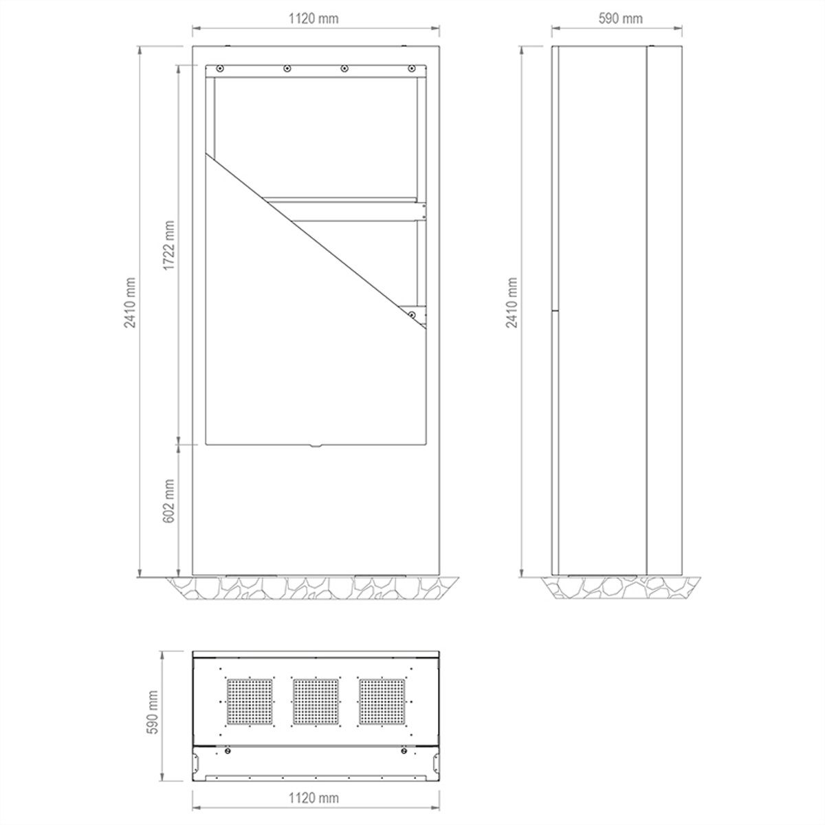 Hagor ScreenOut Kiosk OH75, Outdoor, noir