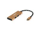 ROLINE GOLD USB Typ C Dockingstation, HDMI 4K, 2x USB 3.2 Gen 1, 1x PD