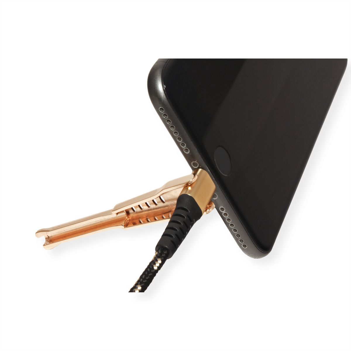 ROLINE GOLD USB 2.0 Sync- & Ladekabel USB-A/8pin, Stütze, 1 m