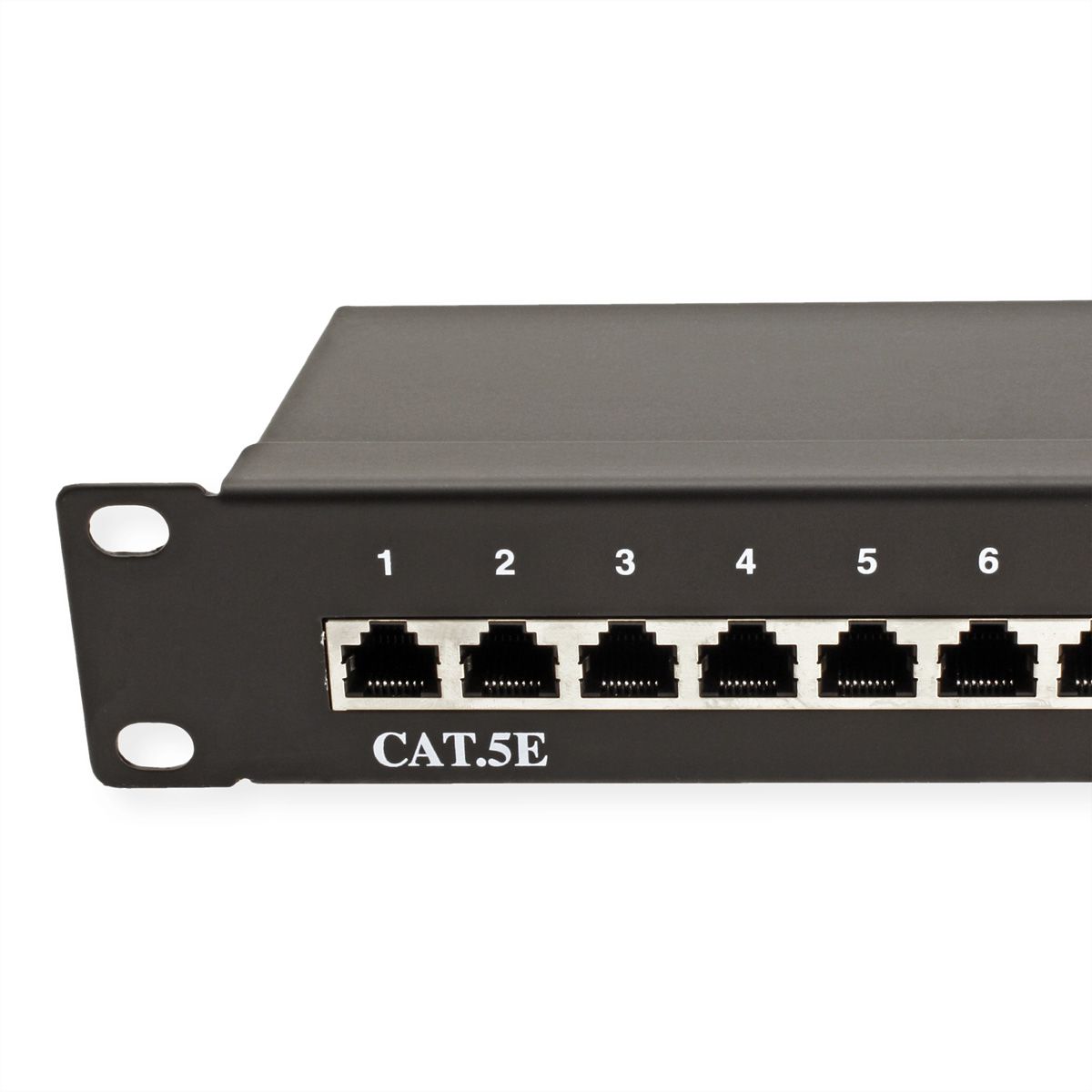 VALUE Cat.5e (Class D) 19-Zoll-Patchpanel, 24P, geschirmt, schwarz