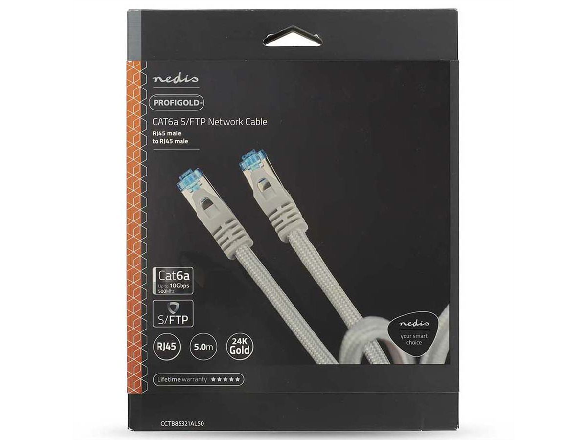 Nedis Patchkabel Cat.6A S/FTP, weiss, 10m