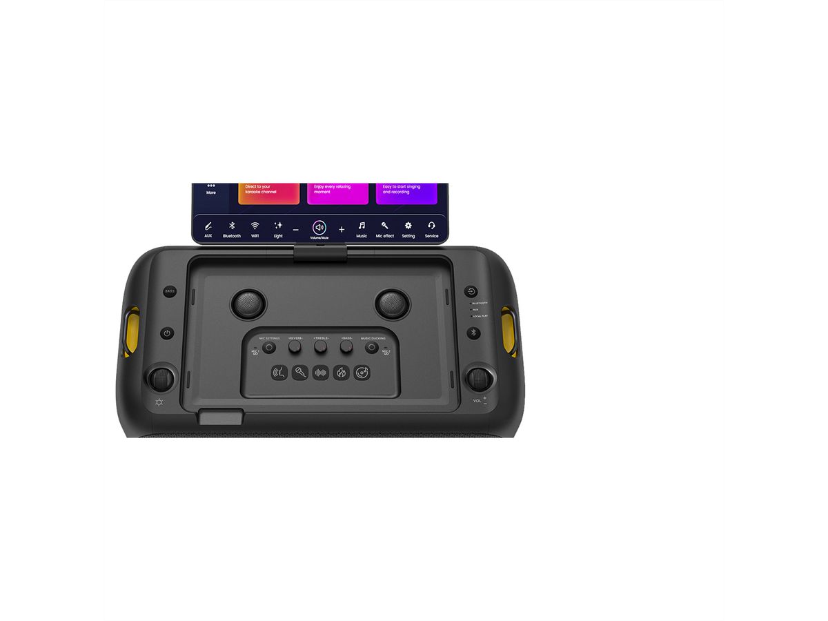 Ikarao Karaokebox Break X1 13" Screen , 2 Mikrofone, 800W max, BT/AUX/USB/SD