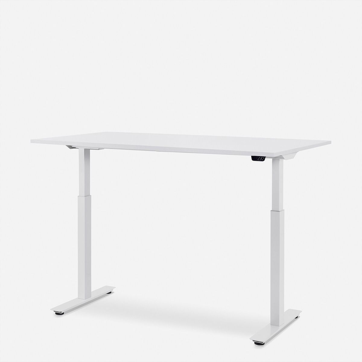 WRK21 Bureau Smart 160 x 80 cm, Hauteur réglable, Blanc uni / Blanc