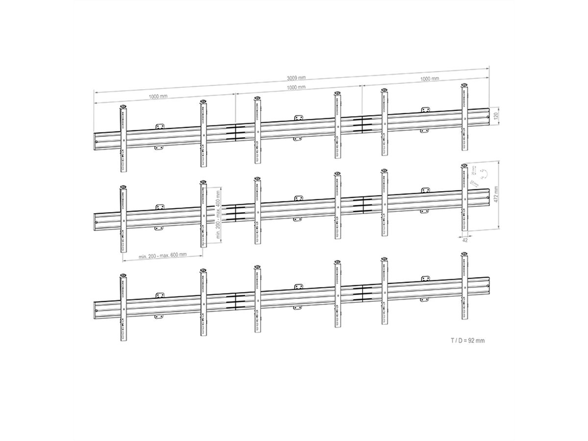 Hagor CPS Videowall W3x3L 46-55“
