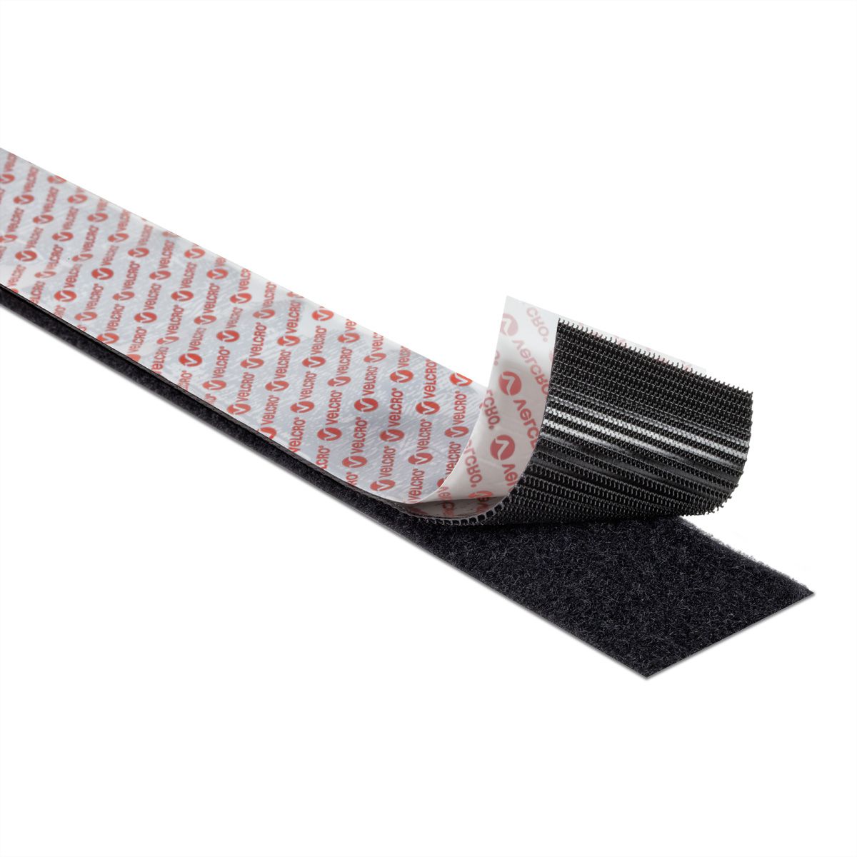 VELCRO® Bande 50mmx2.5m noir, crochets&velours autocollants extra fort
