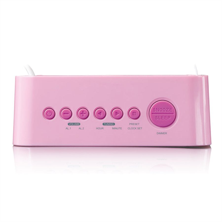 Lenco Radiowecker CR-205 pink, LED-Display, Weckfunktion, Sleeptimer