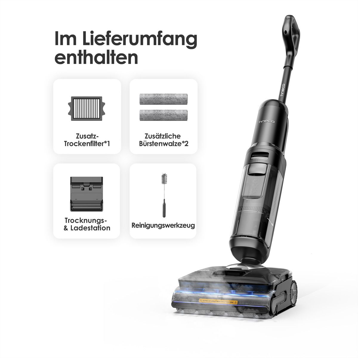 Tineco FLOOR ONE S7 Extensible Vapeur Plus, Aspirateur laveur
