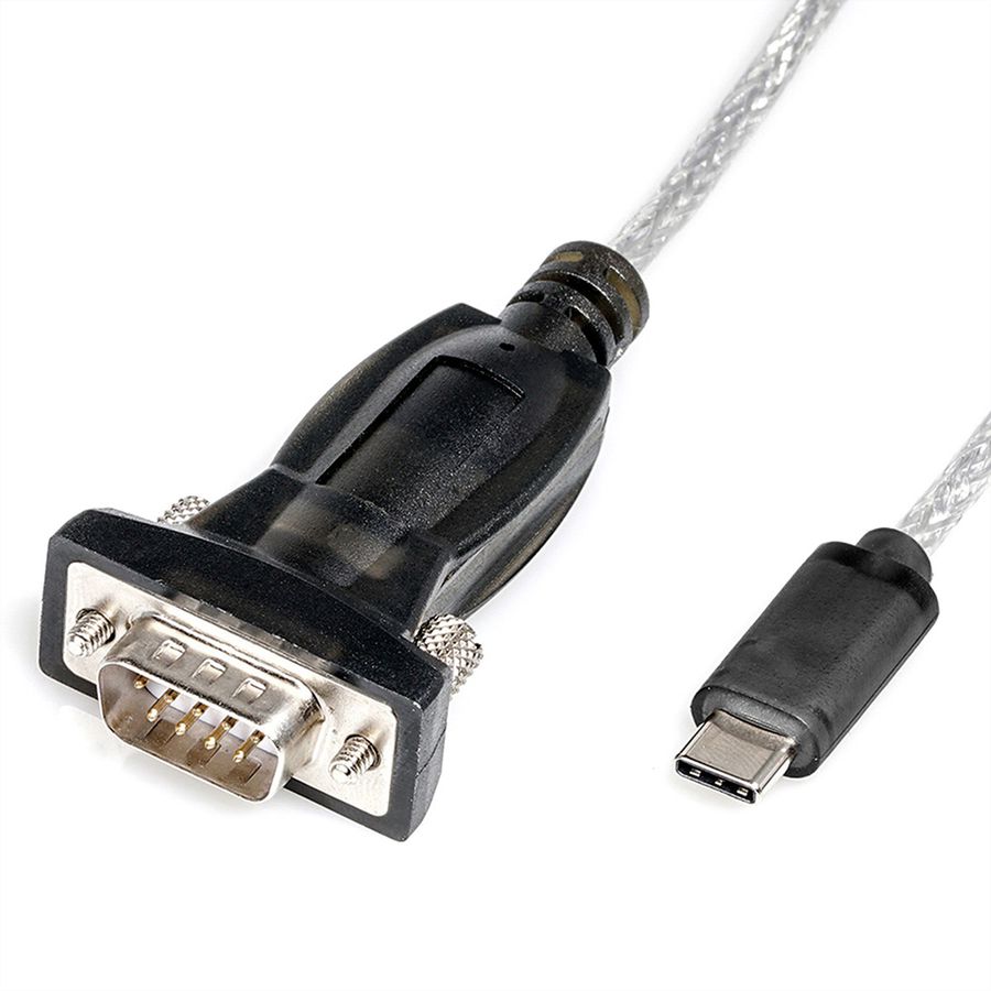 ROLINE Convertisseur USB / série, type C - RS232, noir, 1,8 m