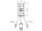 BACHMANN ELEVATOR 1x Schutzkontakt, 1x CAT6, 1x USB 3.0, silberfarben