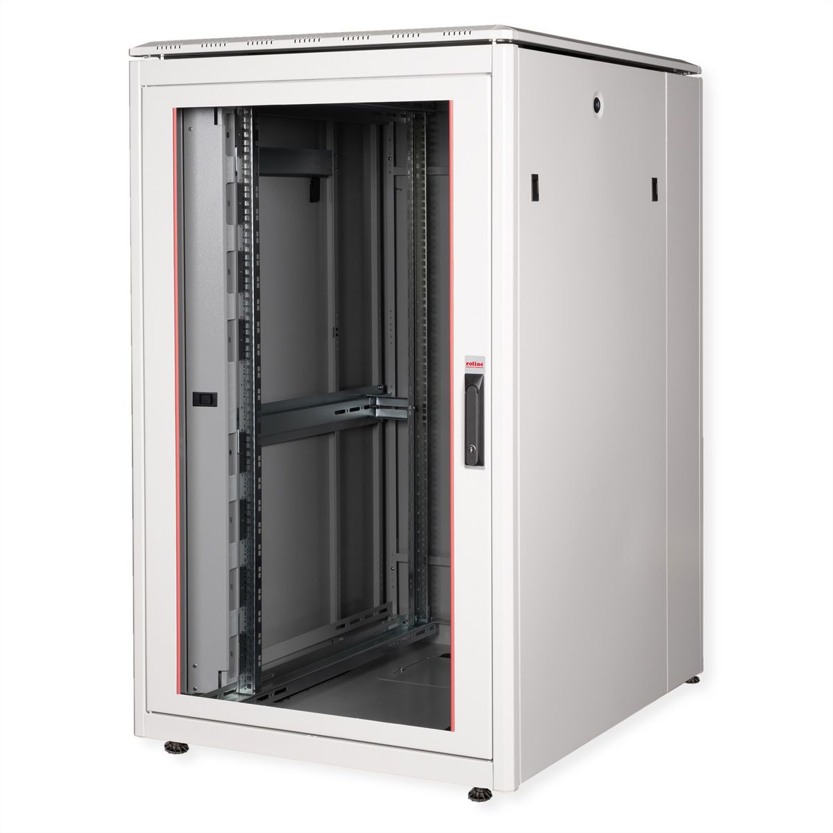 ROLINE 19-Zoll Netzwerkschrank Pro 26 HE, 800x1000 BxT Glastür grau