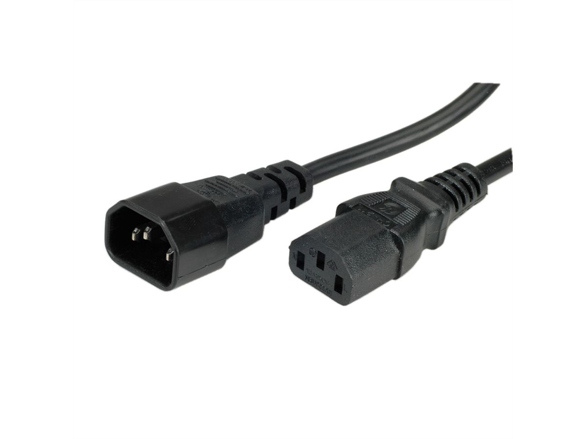 ROLINE GREEN Câble d'alimentation, IEC 320 C14 - C13, noir, 0,8 m