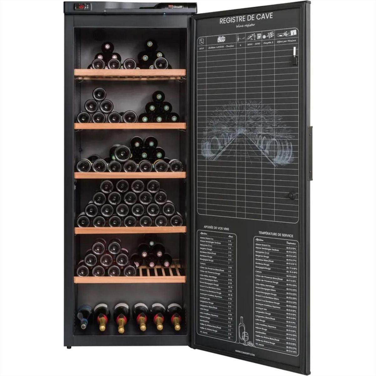 Climadiff Armoire à vin RESERVE300XL, Autonome, 1 zone, 297 bouteilles