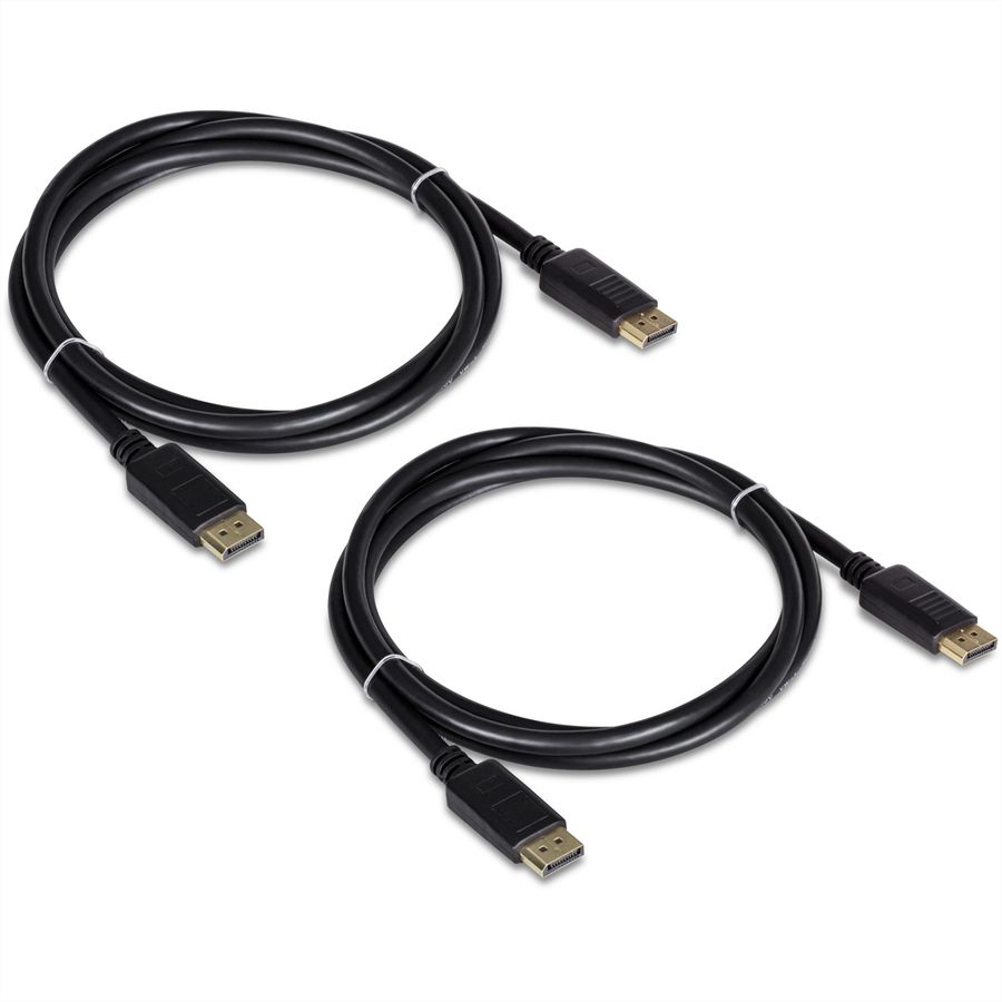TRENDnet TK-DP06/2 Câble DiplayPort 1.2, Pack de 2, noir, 1,8 m