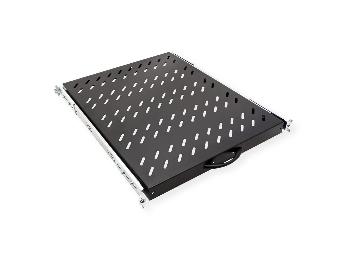 VALUE 19-Zoll-Fachboden ausziehbar, 420 x 568 mm, 25kg Traglast
